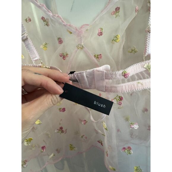 Blush NWT Size L Babydoll Lace Top Intimates Coquette Fairycore Whimsigoth - Picture 6 of 6